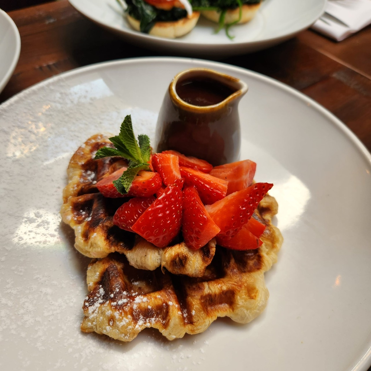 Breakfast Strawberry waffles